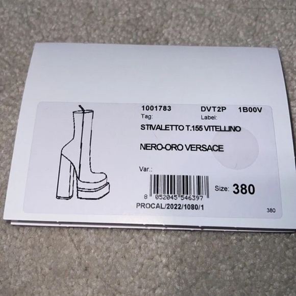 Versace Aevitas Platform Boots 38 - Picture 10 of 11